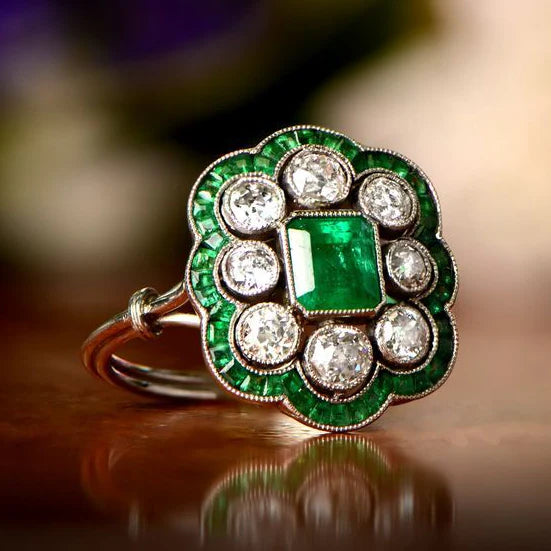 Inel Vintage Emerald