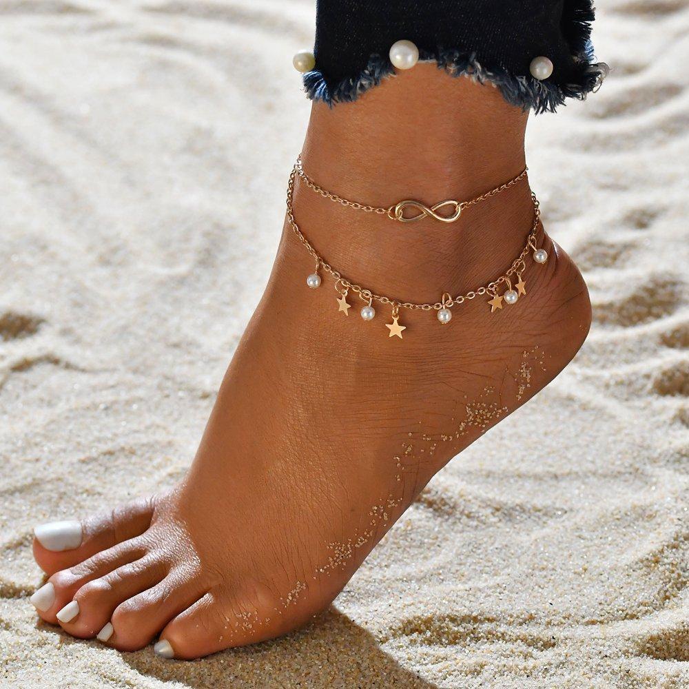 Brățară Infinity Anklet + Perle și Stele